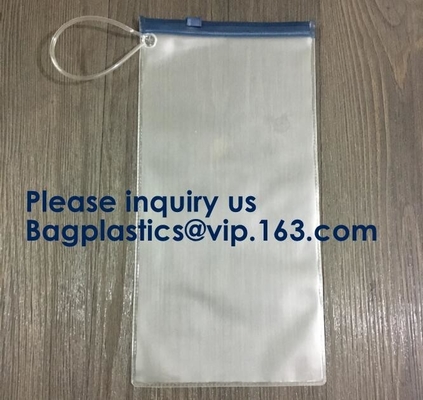 Custom Waterproof Clear PVC Slider k Bubble Cosmetic Bags,Clear PVC PP OPP PE LDPE slider bag,Vinyl Pvc k Ba