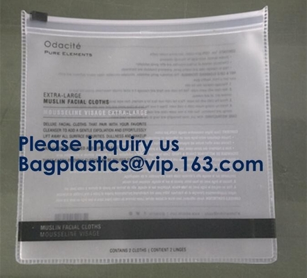 Slider Zipper Cosmetic Pvc Bag Clear Vinyl Pvc k Bag,Matte PVC Zipper Slider Bag With Ring, Bagease, Bagplastics