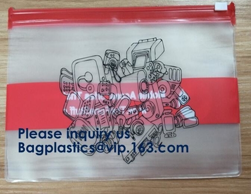 Biodergadable Customized Pvc Plastic Zipper Slider Bag Makeup Zipper Bag For Travel Slider Zipper Bag With Zipper