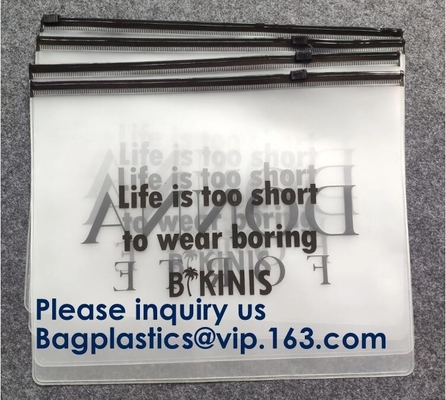 k Plastic Bags Packaging Custom Clear Poly Pvc Slider Zipper Bag, Standup Cosmetics Packaging PVC Slider Bag