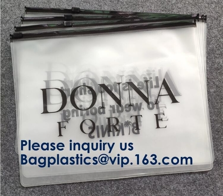 k Plastic Bags Packaging Custom Clear Poly Pvc Slider Zipper Bag, Standup Cosmetics Packaging PVC Slider Bag