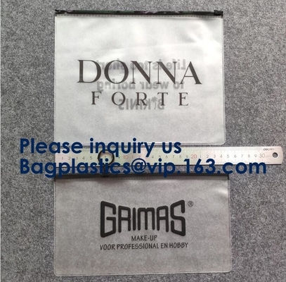 k Plastic Bags Packaging Custom Clear Poly Pvc Slider Zipper Bag, Standup Cosmetics Packaging PVC Slider Bag
