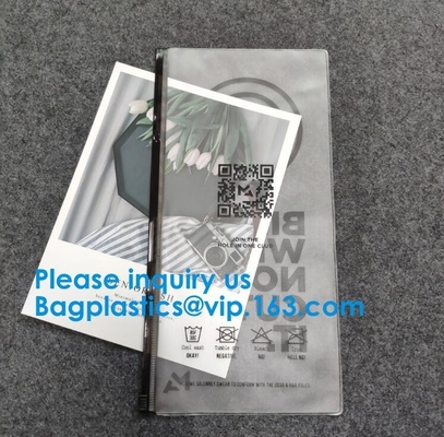 Sinicline Nice Pvc Eva Slider Zipper String Biodegradable T-Shirt Packaging Plastic Bag With Logos Custom Logo Printed