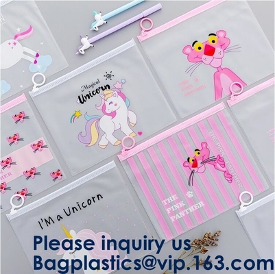 Transparent Clear Slider Zipper Bag k Bag For Stationery,Matte Slider Zipper Top Soft Touch PE Polybags Bag