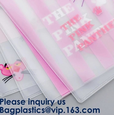 Transparent Clear Slider Zipper Bag k Bag For Stationery,Matte Slider Zipper Top Soft Touch PE Polybags Bag