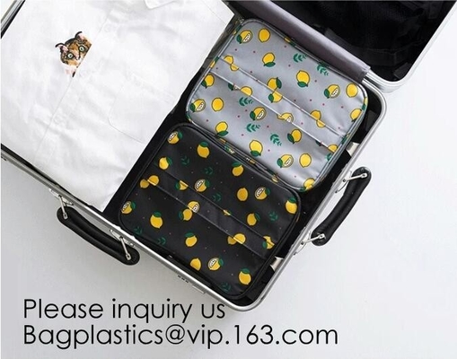 Stylish Black Makeup Brush Organizer Cosmetic Bag Storage Bag With Handle For Travel,Ladies Plain Unisex Toiletry Handba