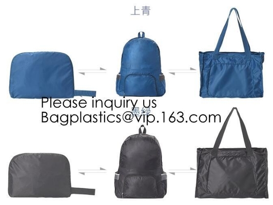 Custom Promotion New Design Foldable Travel Bag Waterproof Polyester Nylon Backpack,420D Polyester leisure school backpa