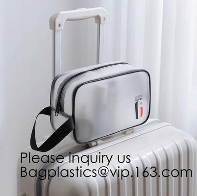 Waterproof Travel Toiletry Organizer Cosmetic Transparent Pvc Bag Women Makeup Organizer Pouches, bagease, bagplastics