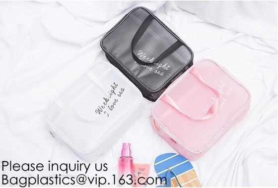 Small Storage Bags For Makeup Zipper Pouch Travel Cosmetic Transparent Clear PVC Bag,Makeup Bag Waterproof Cute Clear Tr