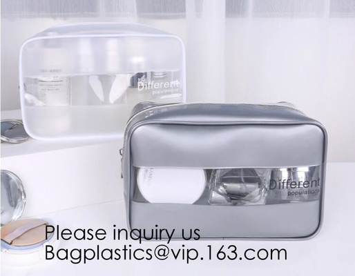 Wholesale price environmental PVC pouch Dotted Transparent Cosmetic Storage Travel Toiletry Organizer Bags