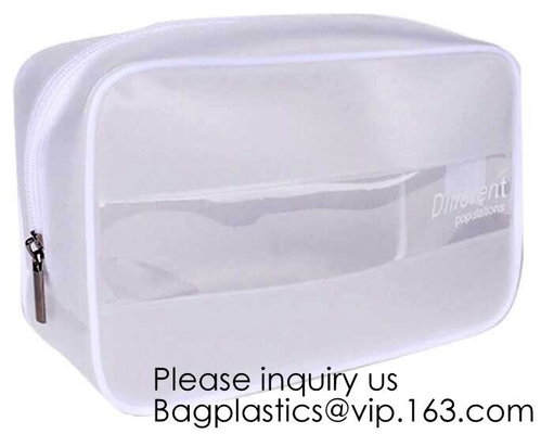 Wholesale price environmental PVC pouch Dotted Transparent Cosmetic Storage Travel Toiletry Organizer Bags