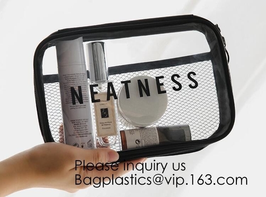 Travel Accessory Cosmetic Bag Waterproof Makeup Pouch Cactus Flamingo Wash Kits Organizer,OEM promotion bag clear pvc cu