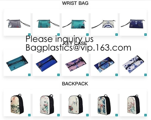 Eco Friendly Coat Canvas Large Travel Cosmetic Bag Brand Set With Bottle,Birds and flowers Makeup Cosmetic Case Custom