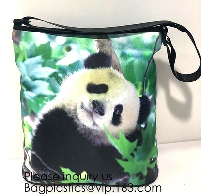 Lady Handbag Woman Color Panda Print Bag,Cute Chinese Panda custom print tote bag,Promotional Custom Logo Printed Organi