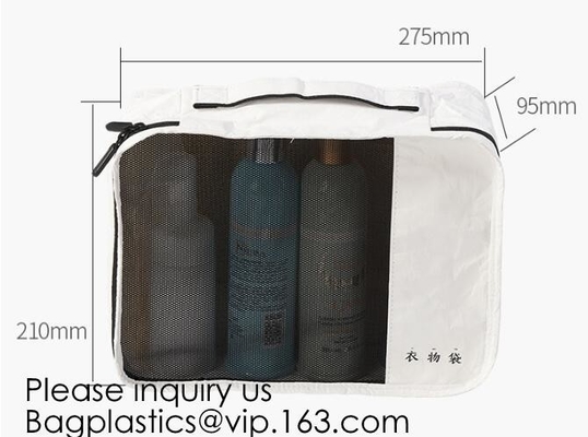 Washable Tyvek Paper Cosmetic Bags,Tyvek Paper Cosmetic Bag Trendy PU Makeup Bag with Private Label, bagease, bagplastic