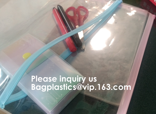 Travel Zippy Zip Clear File Storage Document Folder Wallets Bag,File Packing Pouch Plastic Zip Top Stationery Packing Ba