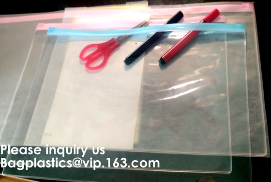 Travel Zippy Zip Clear File Storage Document Folder Wallets Bag,File Packing Pouch Plastic Zip Top Stationery Packing Ba