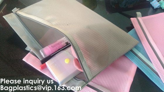 Official Stationary File Mesh Bag with Zipper Lock PVC Document Bag in Waterproof Packaging Bags,BAGEASE, BAGPLASTICS