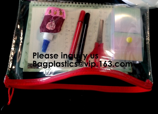 Waterproof Zippered File Bag PVC Mesh Organizer Storage Bag Durable File Bag for Office Stationery and Travel, bagease
