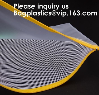 Mesh Bag/Zipper /Mesh Pouch/File,Promotional Plastic Mesh Clear File Bag With Zipper,Jewellery Gift Clear Mesh Pouch