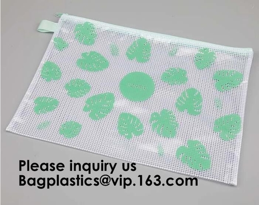 Mesh Bag/Zipper /Mesh Pouch/File,Promotional Plastic Mesh Clear File Bag With Zipper,Jewellery Gift Clear Mesh Pouch
