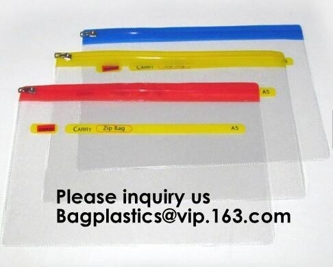 Factory Custom Made Environmental Printing Pvc Eva Pe k Bag File Bag Snap Fastener Bag,A4 k file folder pack