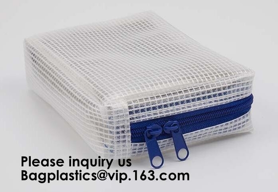Eco friendly material documents pouch/plastic file pockets for kids,Eco friendly material PVC mesh bag, bagease, pack