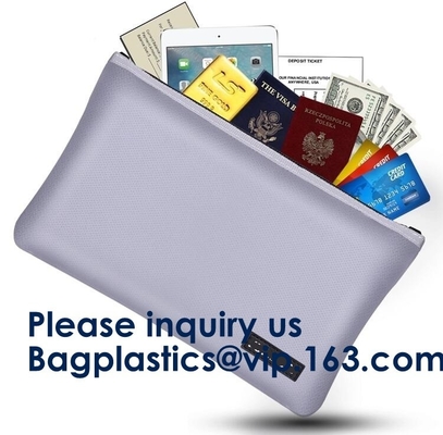 Oem Large Fireproof Cash Pouch Fireproof Bag For Documents Lipo Battery,Safe fireproof document bag,Fiberglass Waterproo