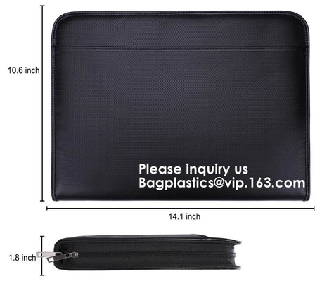 Small fireproof safe waterproof bag fire safety for phone,Briefcase File Folder Envelope Zipper Handbag Double-layer Doc