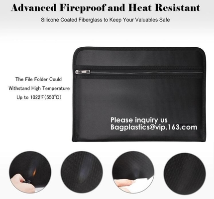High Quality Fireproof Felt A4 Document File Folder Bag For Office,Fireproof Explosion-proof Lipo battery safe Bag