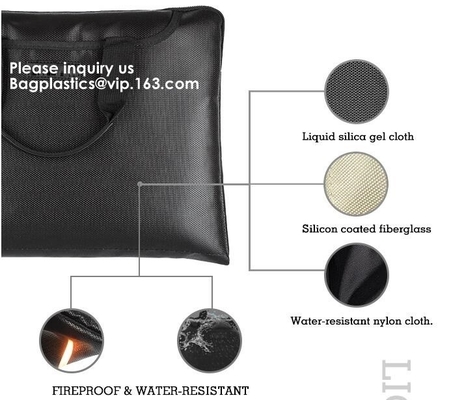 Waterproof and Fireproof document storage Bag with Fireproof Zipper for Money, Jewelry and Passport bagease, bagplastics