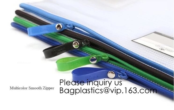 Zipper Lock Carrying File Bag Folder Organizer School Office Stationery A4 Waterproof Document Bag With Zipper BAGEASE