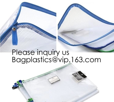 Office Stationery Plastic Pp File Bag A4 Document Pouch B6 Zipper Wholesale File Folder Bag School Stationery Supplies,