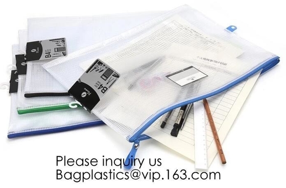 Office Stationery Plastic Pp File Bag A4 Document Pouch B6 Zipper Wholesale File Folder Bag School Stationery Supplies,