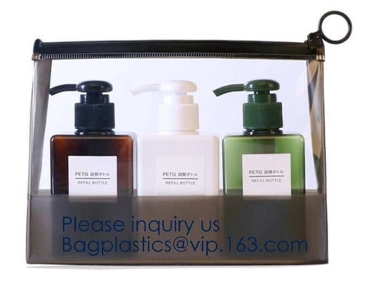 China Manufacturer Wholesale Transparent Beautiful Clear Eva Cosmetic Bag,Travel Bag With Double Zip Design, Bagease