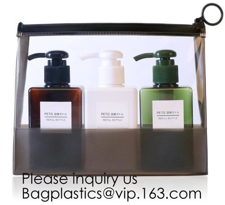China Manufacturer Wholesale Transparent Beautiful Clear Eva Cosmetic Bag,Travel Bag With Double Zip Design, Bagease
