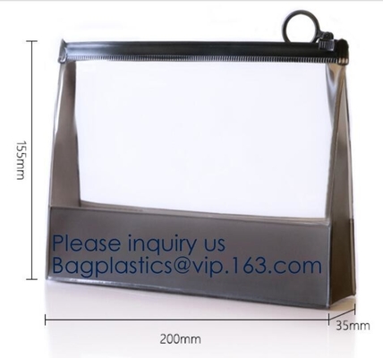 China Manufacturer Wholesale Transparent Beautiful Clear Eva Cosmetic Bag,Travel Bag With Double Zip Design, Bagease