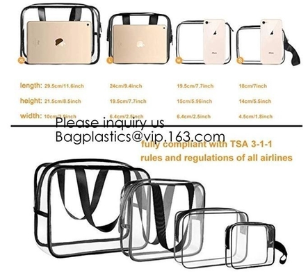 Custom Fashion Clear EVA Storage Bag Waterproof Wash Makeup Bag,Cosmetic Bag With Plastic Zipper Sealig Lock, Bagease