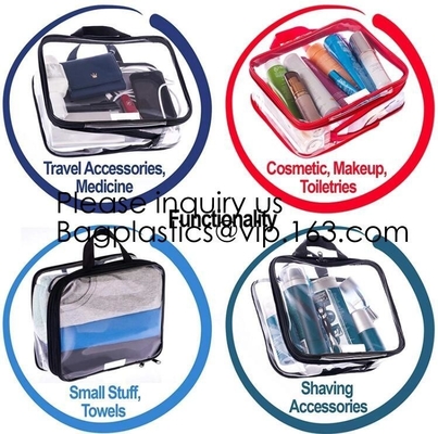 Custom Fashion Clear EVA Storage Bag Waterproof Wash Makeup Bag,Cosmetic Bag With Plastic Zipper Sealig Lock, Bagease