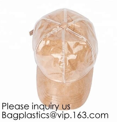 New Design Custom Tyvek&Pvc Hat/Adjustable Clear Pvc Baseball Cap/Washable Tyvek Paper Hat, bagease, bagplastics, pak