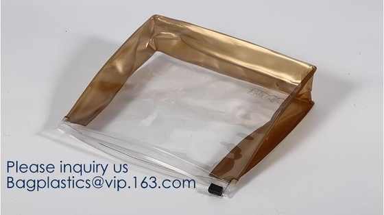 Bathroom Eco friendly Transparent EVA Zipper Bag Travel Plastic Cosmetic Bag,frosted white eva makeup bag with zipper