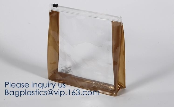 Bathroom Eco friendly Transparent EVA Zipper Bag Travel Plastic Cosmetic Bag,frosted white eva makeup bag with zipper