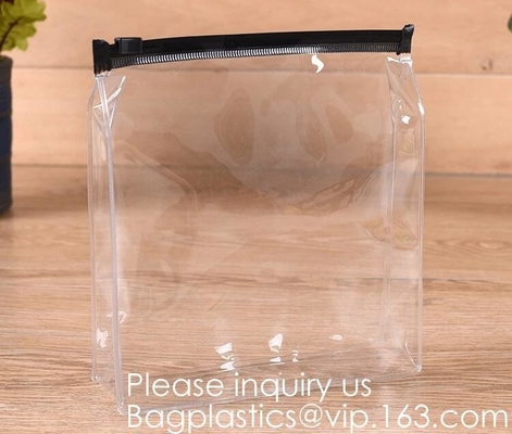 Flat Type Clear Frosted Pvc/Eva Cosmetic Bag With Sewn Zipper,Brush Bag Makeup Wash Bag,Stylish, Practical, Portable, Co