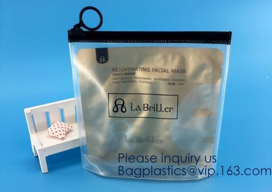 OEM Clear Vinyl Plastic Zipper Bag For Makeup Skin Care Promotion Set Packaging,Promotional custom logo frosted cosmetic