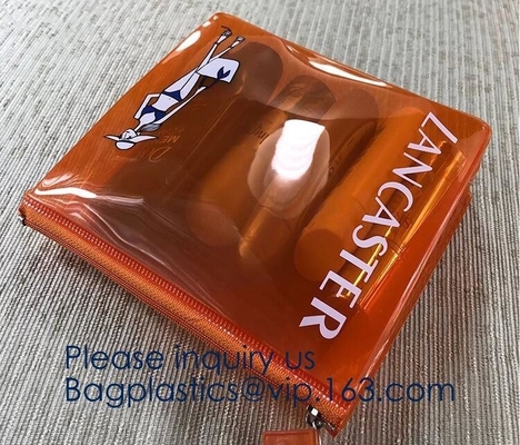 Hot Eco-Friendly Transparent Plastic PVC Cosmetic Bag With Zipper,Offset printing/Silk screen printing/Gravure printing/