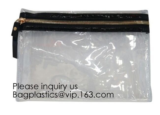Zipper Flat Stationary Bag Pencil Bags With Zipper,PVC/EVA Toiletry Bag Zipper Closure,Travel Cosmetic Toiletry Bag