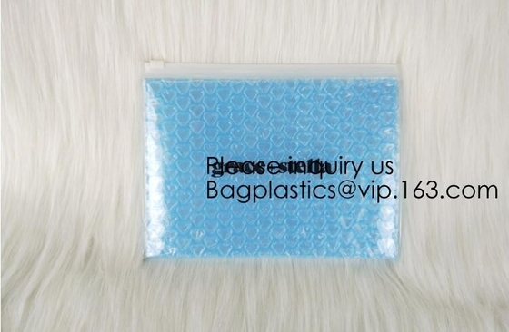 New Design Pvc k Epe Foam Heart-Shaped Bubble Bag For Cosmetic/Pink Plastic Bubble Bag With Zipper bagease package