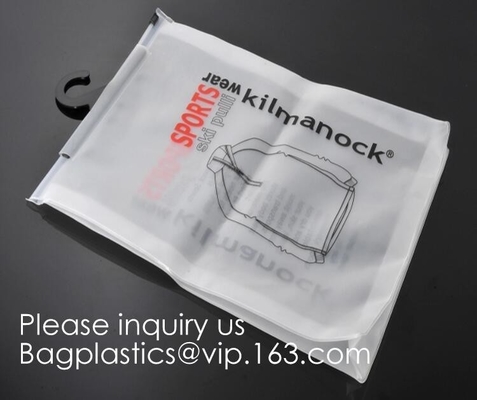 Frosted Plastic EVA Garment Packing Bag Suit Clothes Bags With zipper slider,Luxury design EVA cosmetic packaging bag wi