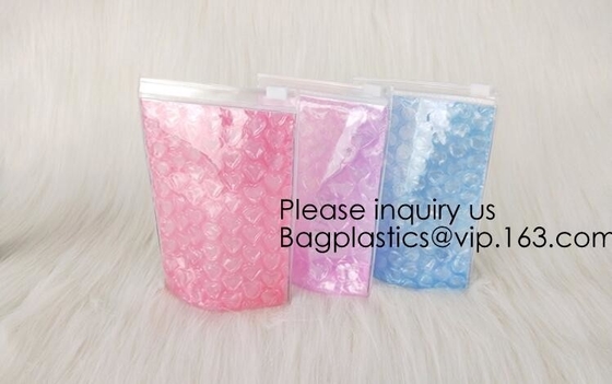 Colored PVC Film Bubble Bag/Special PVC k Bubble Bag/New Material Bubble Mailer With Zipper, bagease, bagplastics