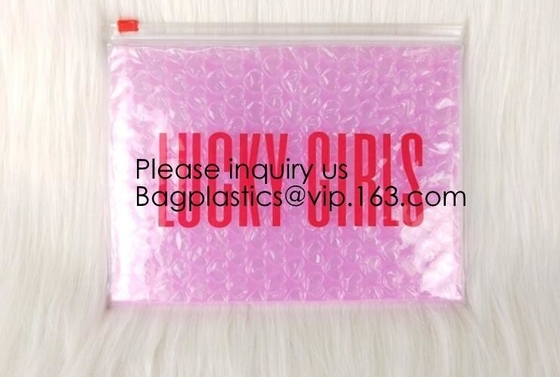 Wholesale PVC Plastic Zipper Bubble Cosmetic Bag With Custom Logo,Holographic k Bubble Bag For Cosmetic/Hologram B